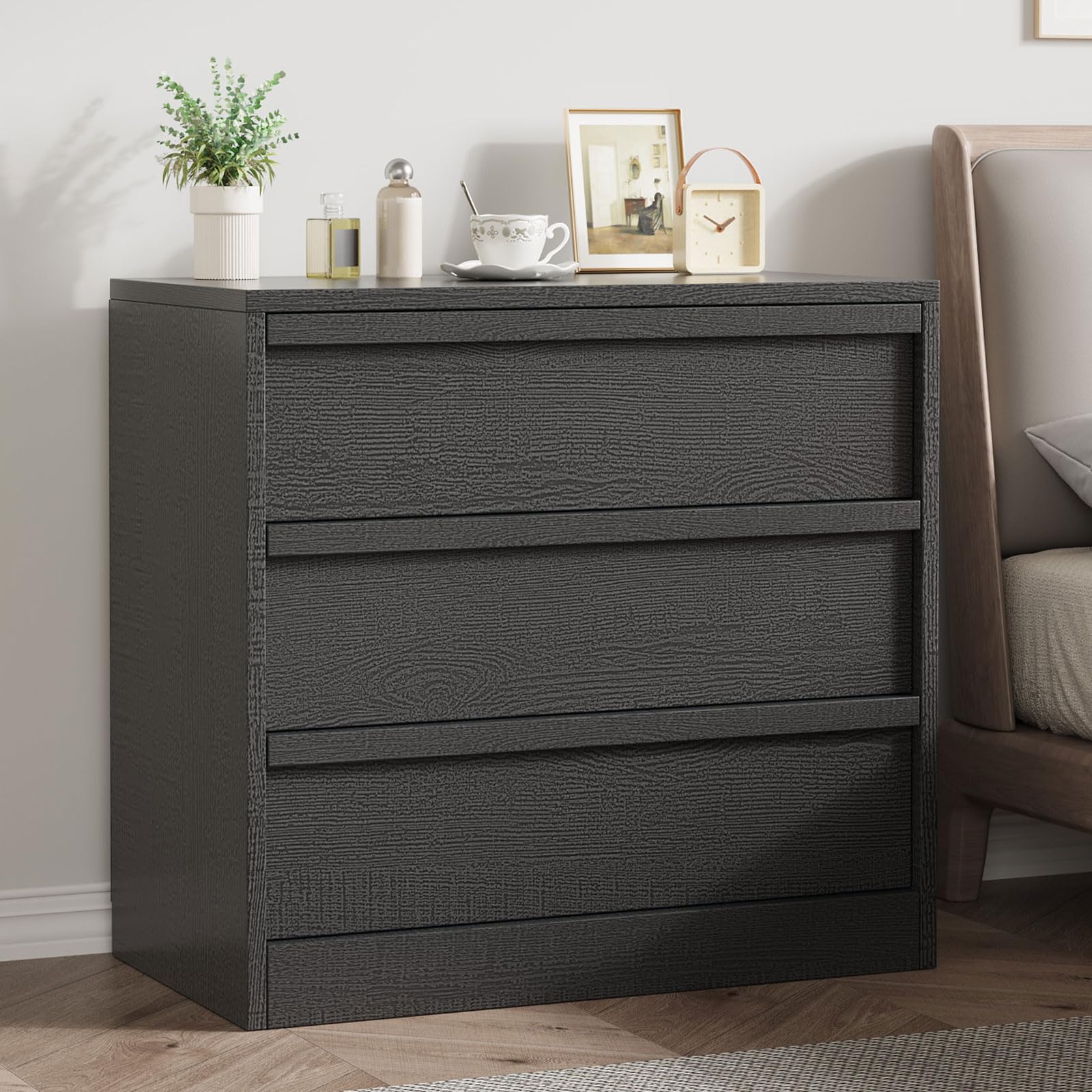 black tall dresser for bedroom EnHomee Dressers with 15 Drawers with LED Lights &Charging Station,39"L x 12"W x 51"H Elevate your living space with tall black dresser COWMOU Tall Dresser for Bedroom