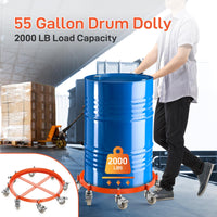 55 Gallon Drum Dolly, 2000 LBS, 8 Casters, Non-Tipping