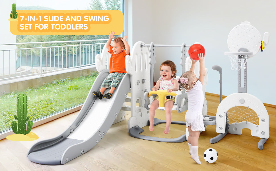 GARVEE 7-in-1 Toddler Swing Set With Slide Review: Safe Indoor & Outdoor Fun For 1–3-Year-Olds