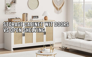 Storage Cabinet With Doors Vs. Open Shelving
