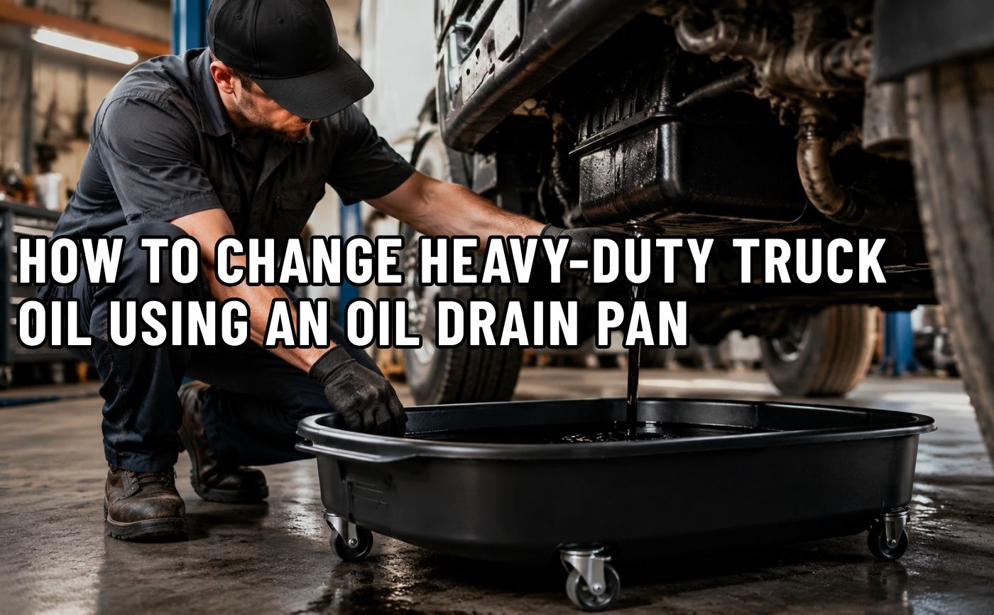 How To Change Heavy-Duty Truck Oil Using An Oil Drain Pan