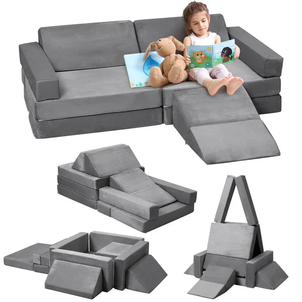 modular kids couch, kids play couch, multi-piece kids sofa set, Garvee kids sofas, modular play furniture