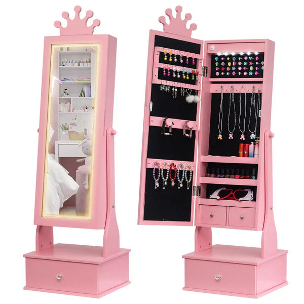 kids vanity set, children’s jewelry armoire, girls vanity table, princess vanity set, Garvee kids dressers