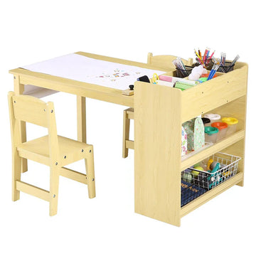 kids art table with chairs, kids study desk and chair, children’s table and chairs set, Garvee kids furniture