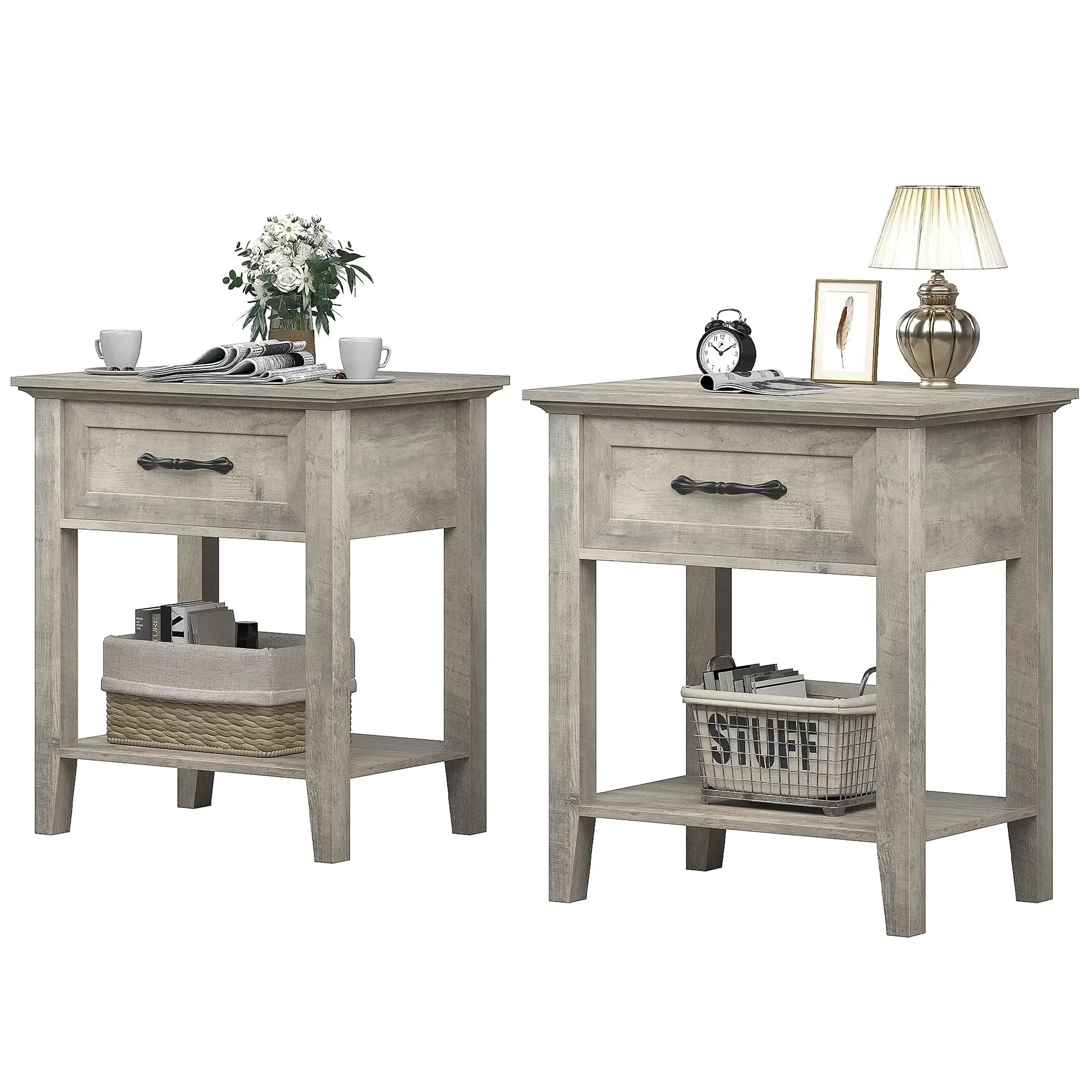 modern nightstands, fluted dresser, rattan nightstand, Garvee bedroom furniture