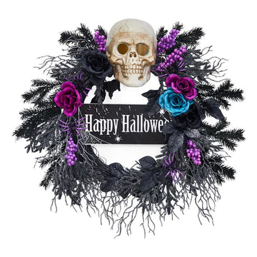 Halloween LED mask, inflatable pumpkin decoration, skull wreath, Halloween string lights,  Halloween decor