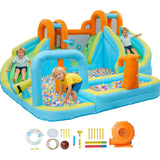 Garvee 10-in-1 Inflatable Bounce House for Kids – Jumping Castle Playset with Slide & 350W Blower – Indoor Outdoor Fun, Backyard or Commercial Use – Blue – US Standard - 10-in-1 Adventure