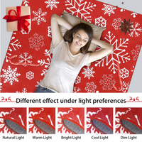 Garvee Christmas Door Mat 2x3 Mat Xmas Bath Mat Non-Slip Kithcen Rug Washable Entryway Rug Small Red Snowflake Carpet Winter Bedroom Decor Doormat Rubber Back Doormats for Indoor Outdoor 2'x3' Red