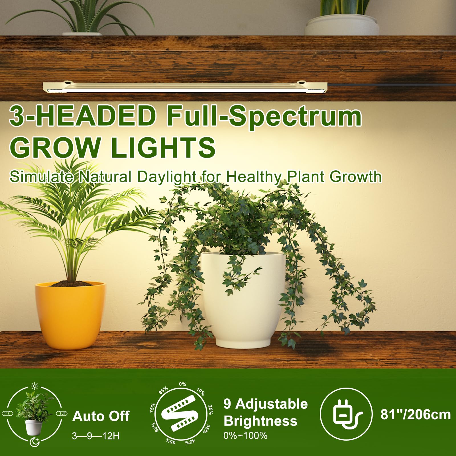 medium light for indoor plants Garvee 7-Tier Tall Plant Shelf with Grow Light