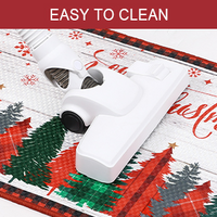 Garvee Merry Christmas Decorative Doormat 17x29 Non-Slip Low-Profile Buffalo Plaid Welcome Mat for Indoor Outdoor Entrance Doormat Xmas Winter Welcome Door Mat