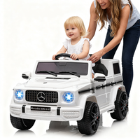 Garvee Ride P Series 12V Mercedes-Benz G63 Ride-On: Remote Control, Suspension, Soft Start, LED, Bluetooth, Music, 2x25W Motors - White