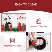 Garvee Merry Christmas Decorative Doormat 17x29 Non-Slip Low-Profile Buffalo Plaid Welcome Mat for Indoor Outdoor Entrance Doormat Xmas Winter Welcome Door Mat