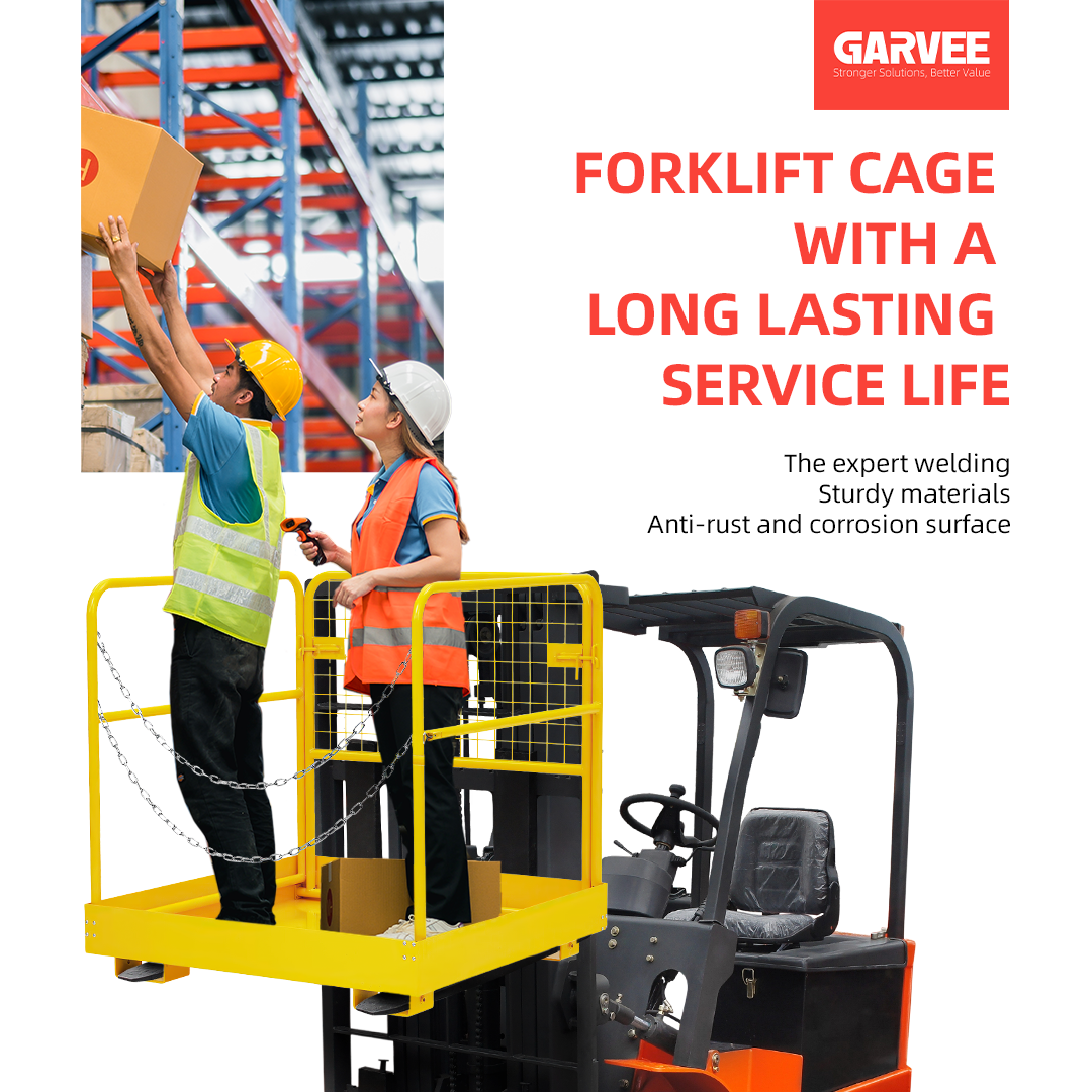 YINTATECH Forklift Safety Cage, 43"x45" Forklift Man Basket