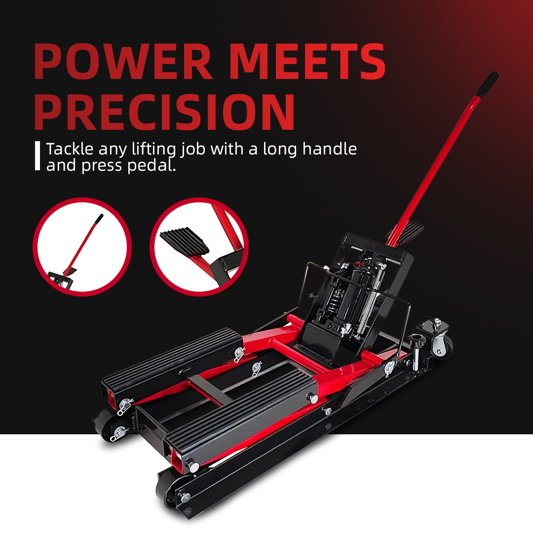 Garvee Hydraulic Motorcycle Lift Jack 1500 LBS Steel ATV Hoist Stand with Wheels