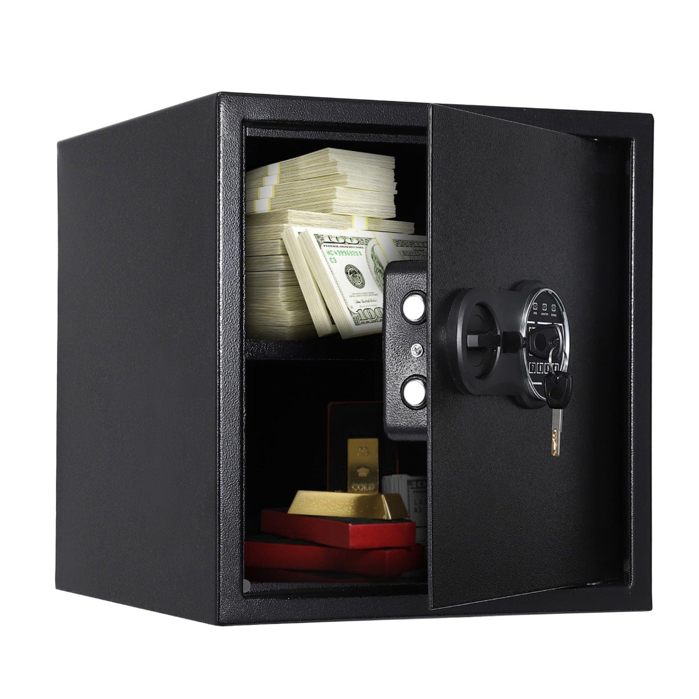 GARVEE Security Safe 15.7x14.9x14.9 In with Digital Keypad Lock Steel Safe with Interior Lining
