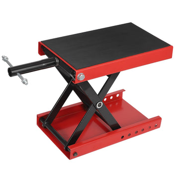 Garvee 1100lbs Motorcycle Lift, Motorcycle Scissor Lift Jack with Wide Deck & Safety Pin, 3.7"-13.8" Center Hoist Crank Stand, Steel Scissor Jack for Street Bikes, Cruiser Bikes, Touring Motorcycles