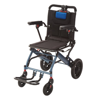 Garvee Ultra-Light Portable Folding Wheelchair, Travel-Friendly with Handbrake, 220 lbs Capacity, Ideal for Elderly & Children, 35.4"x21.3" Unfolded Dimensions