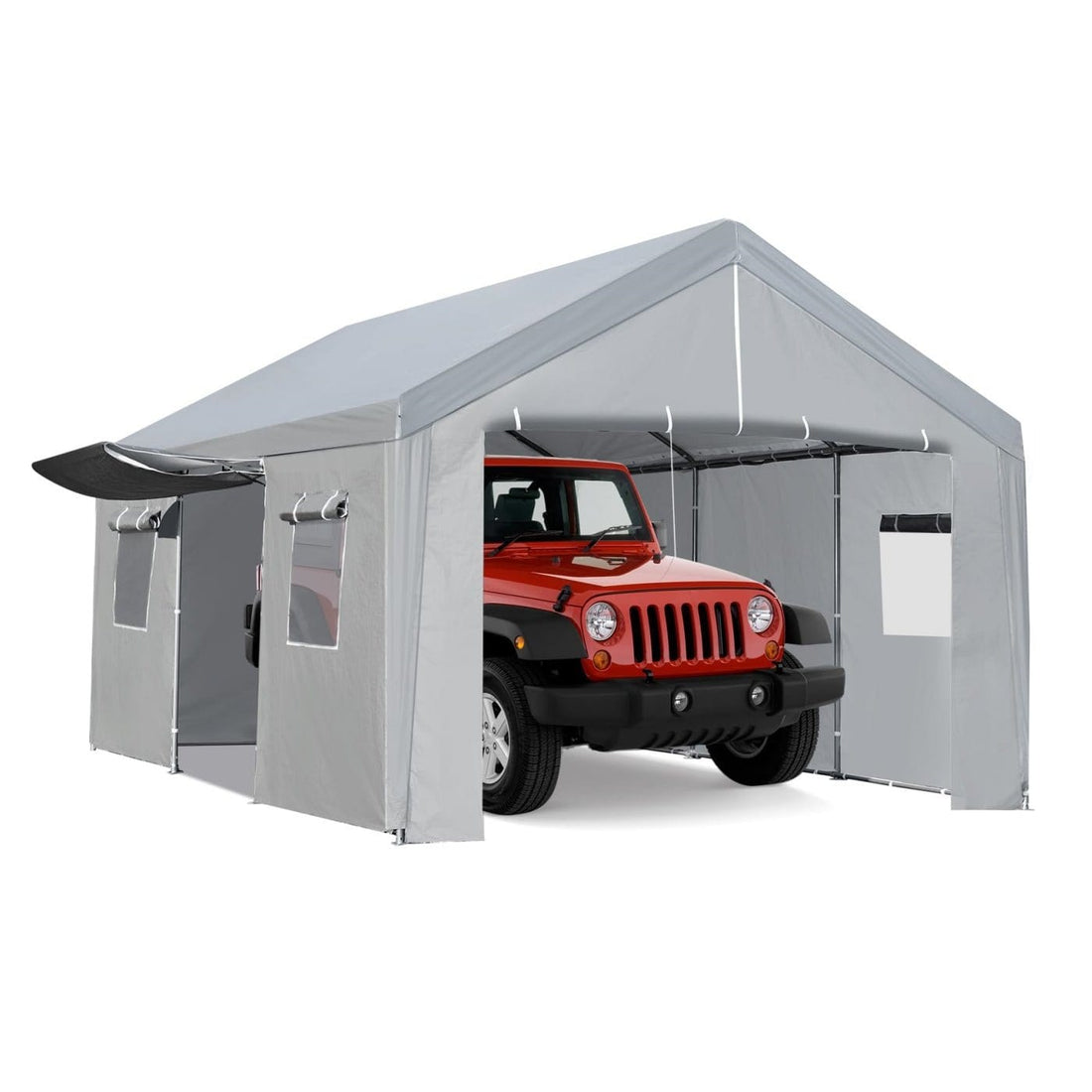 10x20 FT Heavy Duty Car Canopy with Ventilated Windows - GARVEE