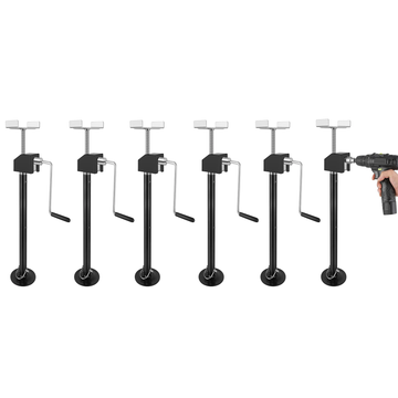 Garvee 6 Pack RV Slide Out Support Jacks, Each Supports 5000 lbs, Adjustable Height from 21.06" to 49", Heavy-Duty Steel RV Stabilizer Jacks for Camper, Black