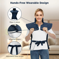 Garvee Massaging Heating Pad for Neck, Shoulders and Back, 24" x 35" Large Electric Heating Pad for Back Pain Relief with 8 Massage Combos, 2 Heat Levels, 4 Massage Motors, 2H Auto Shut-Off, Blue