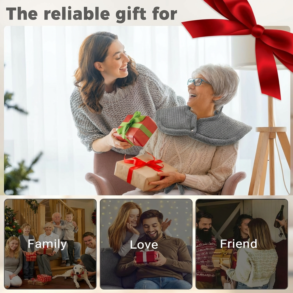 Garvee Massaging Heating Pad for Neck, Shoulders and Back, 24" x 35" Large Electric Heating Pad for Back Pain Relief with 8 Massage Combos, 2 Heat Levels, 4 Massage Motors, 2H Auto Shut-Off, Gray