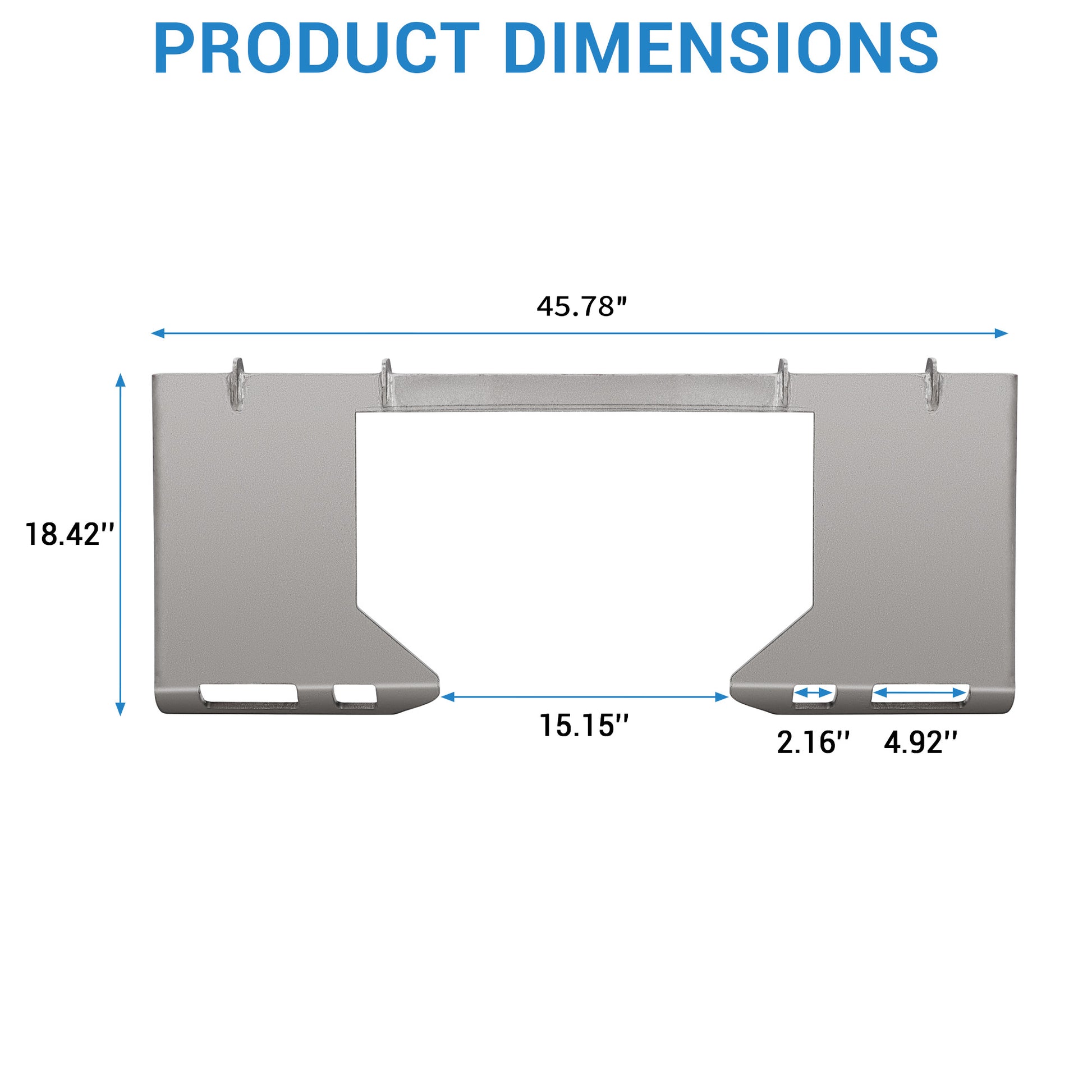 Garvee 3/8" Skid Steer Attachment Plate Universal Quick Attach Mount Plate Compatible with Kubota, Skid Steers and Tractors
