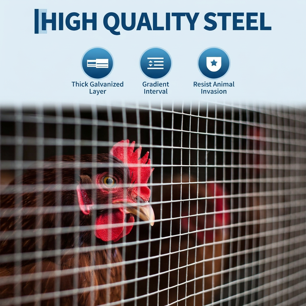 Garvee Hardware Cloth 1/2 Inch Chicken Wire Fencing, Hot-Dipped Galvanized, Garden Plant Supports, 4x100ft, Silver