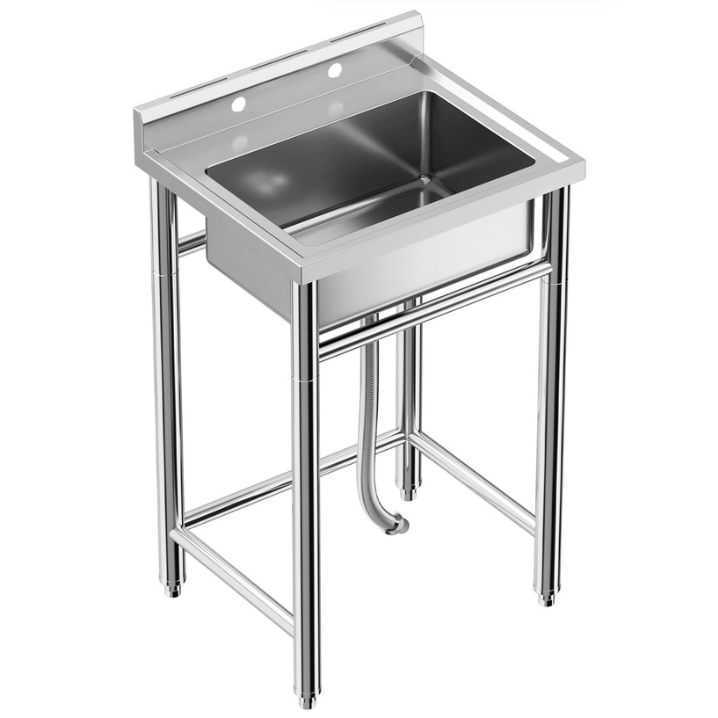 Garvee Utility Sink,24"D x 28"W x 40"H Independent Sink Without Faucet,Adjustable Support Feet,Stainless Steel Sink with Hot & Cold Hoses,Stainless Steel Sink Suitable For Kitchen And Restaurant Use