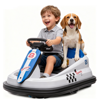 Garvee Ride - B Series: 6V Electric Ride On Toys for Kids 1.5-6 Years Old, Steering Wheel, 360 Degree Spin, 2-Speeds, Lights, Music & Horn, Safety Belts, Best for Birthday - White