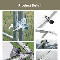 Garvee Chicken Coop, Large Metal Chicken Coop Run for Yard Outdoor Walk-in Hen House with Waterproof Cover, Farm Poultry Cage, Duck, Goose, Chicken, Rabbit (19.7x9.8ft)