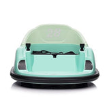 Garvee Ride - B Series: 12V Ride On Bumper Car for Kids Ride on Toy Gifts Toddlers Electric Bumping Car with Remote Control, Battery Display, 360 Degree Spin, LED Lights, Music, Green - Green