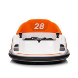 Garvee Ride - B Series: 12V Ride On Bumper Car for Kids Ride on Toy Gifts Toddlers Electric Bumping Car with Remote Control, Battery Display, 360 Degree Spin, LED Lights, Music, Orange - Orange