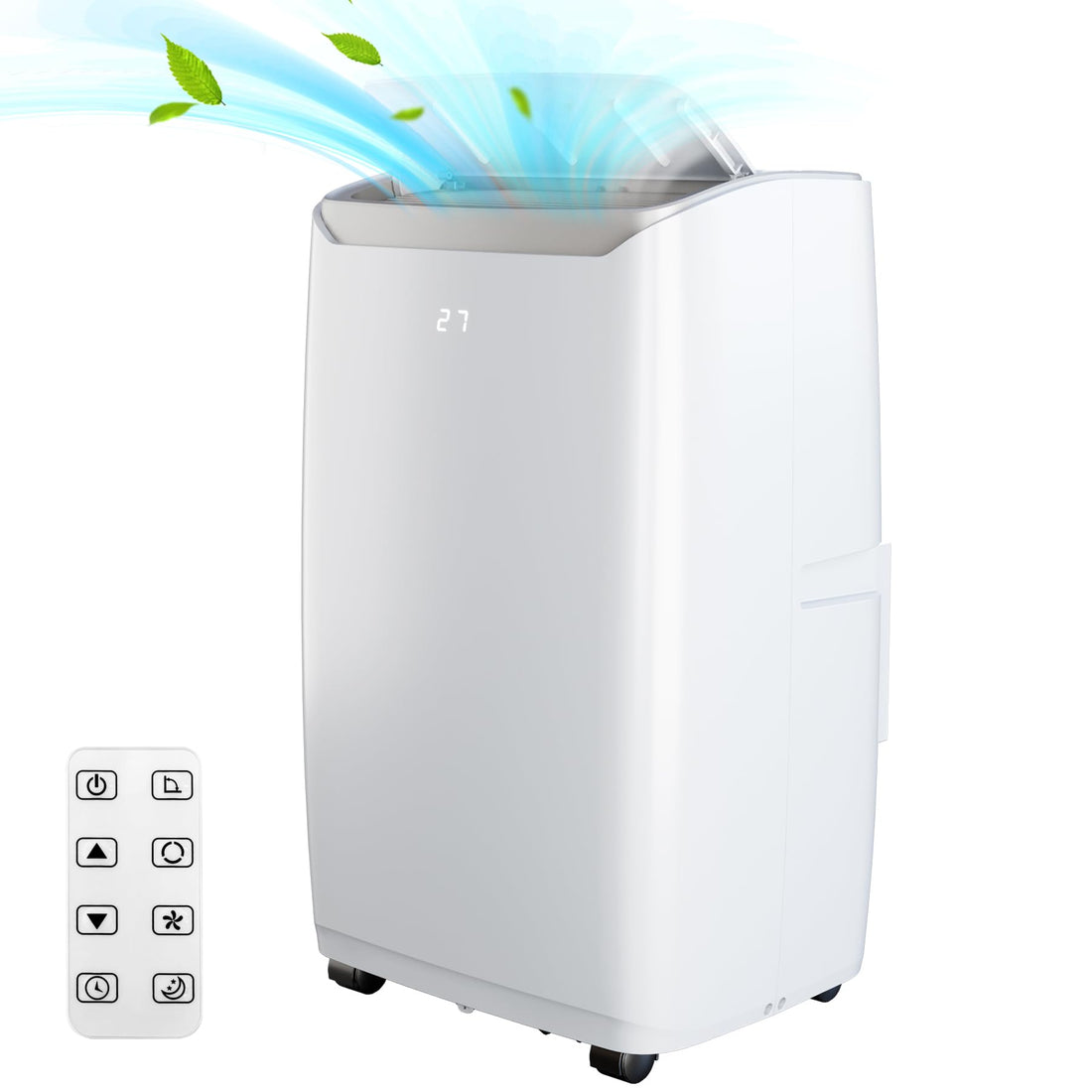12,000 BTU Portable AC, Multi-Speed Fan for Room Cooling