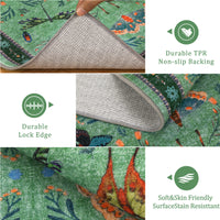 Garvee Insect Washable Soft Area Rugs for Living Room Bedroom Ultra-Thin Non Slip Dining Room Stain Resistant Rug Large Carpet for Office Nursery Bedroom