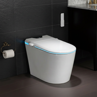 Garvee Integrated Smart Toilet with Bidet, Heated Seat, Warm Water Wash & Dryer, Foot Sensor Flush, LED Display, and Blackout Flush for Modern Luxury Bathroom