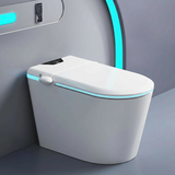 Garvee Integrated Smart Toilet with Bidet, Heated Seat, Warm Water Wash & Dryer, Foot Sensor Flush, LED Display, and Blackout Flush for Modern Luxury Bathroom