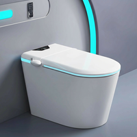 Garvee Integrated Smart Toilet with Bidet, Heated Seat, Warm Water Wash & Dryer, Foot Sensor Flush, LED Display, and Blackout Flush for Modern Luxury Bathroom