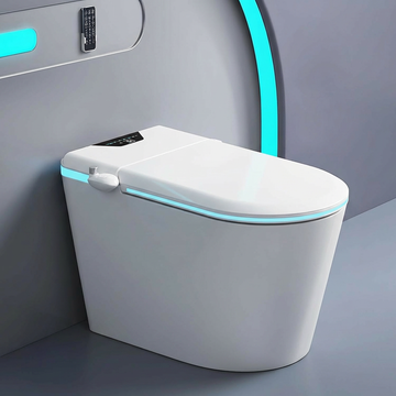 Garvee Integrated Smart Toilet with Bidet, Heated Seat, Warm Water Wash & Dryer, Foot Sensor Flush, LED Display, and Blackout Flush for Modern Luxury Bathroom