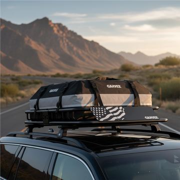 Garvee 51" x 36" Universal Roof Rack Basket With Waterproof Luggage Bag and Combination Lock For SUVs Trucks Vehicles, 200 Lbs Capacity, Black
