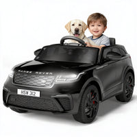 Garvee Ride - P Series: 3-8, 12V Licensed Land Rover Ride Electric Car for Kids with Parent Remote Control, MP3 Player, Rocking, Pull Rod - Black