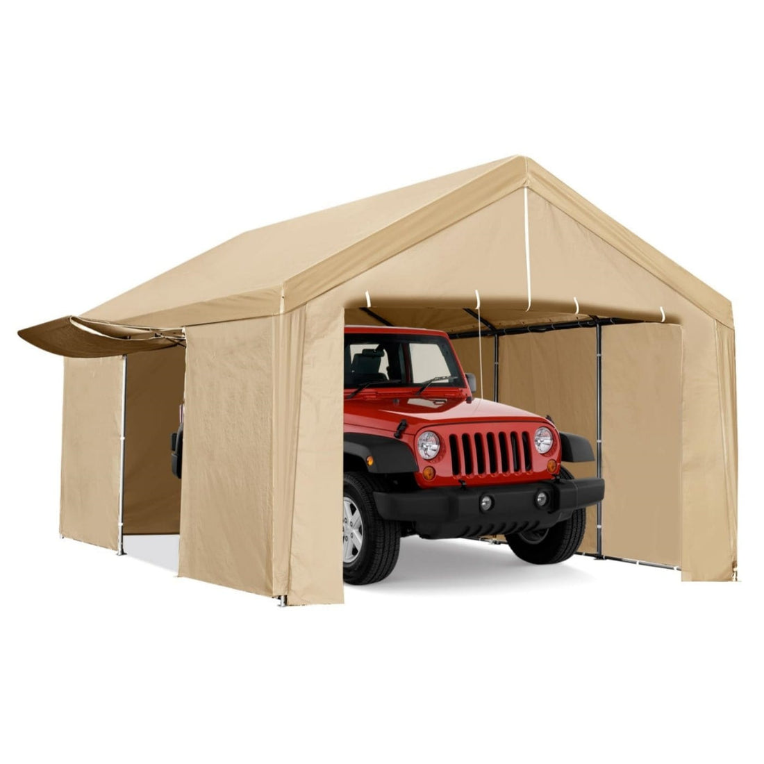 Carport 13×20 FT Heavy Duty Car Canopy Storage Shed Portable - GARVEE