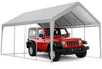 Carport 13×25 FT Heavy Duty Car Canopy with Zipper Doors