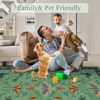 Garvee Insect Washable Soft Area Rugs for Living Room Bedroom Ultra-Thin Non Slip Dining Room Stain Resistant Rug Large Carpet for Office Nursery Bedroom