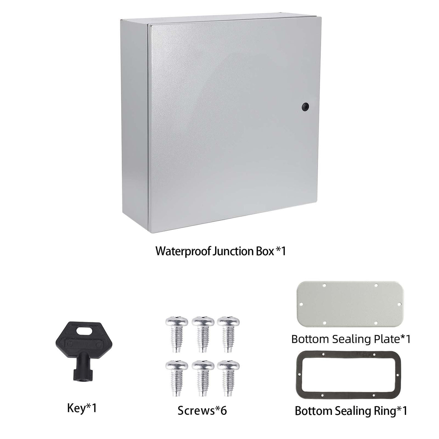 GARVEE  Steel Electrical Box IP66 Waterproof Dustproof Electrical Enclosure Lockable Junction Box with Mounting Plate