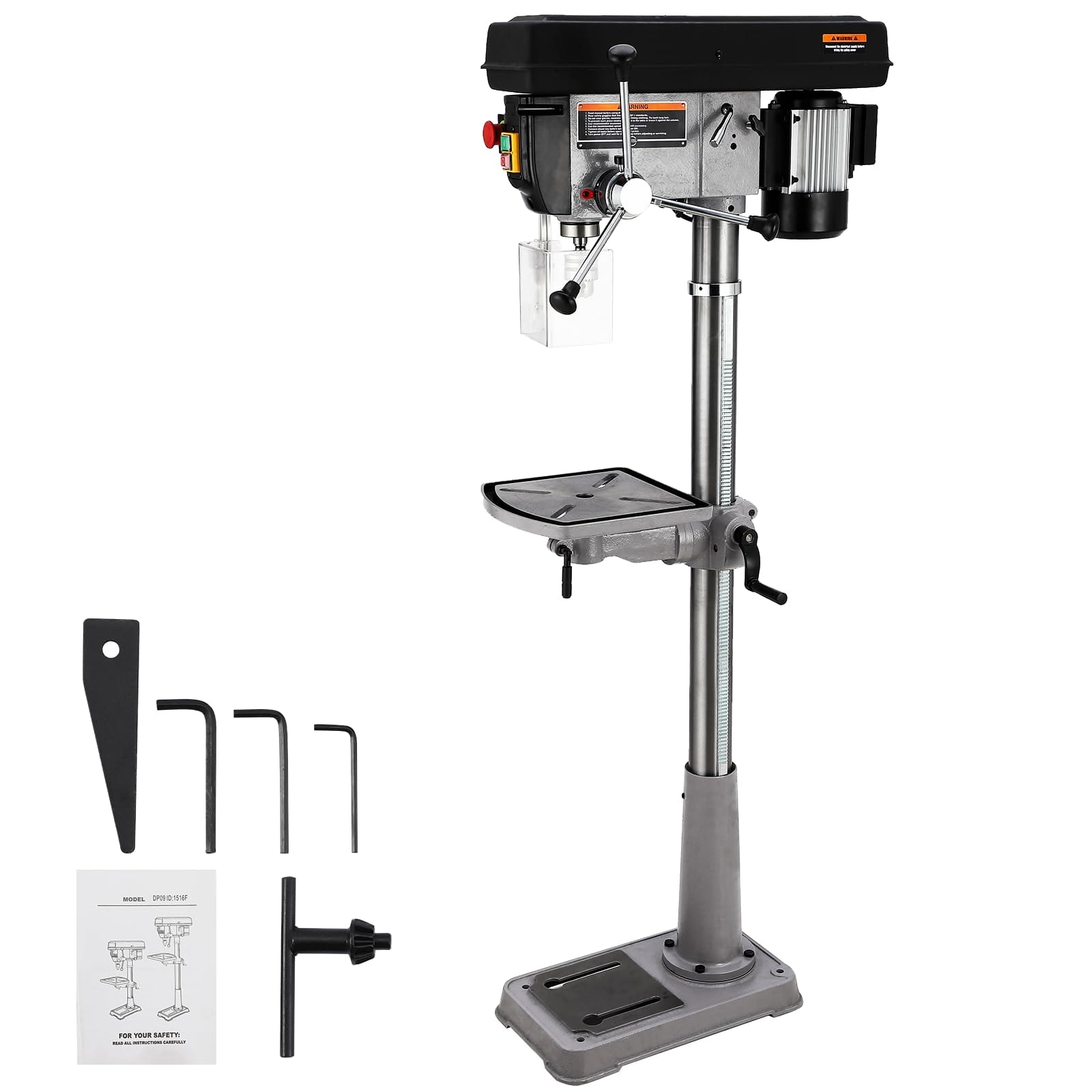 15 Inch Floor Drill Press, 7.5 Amp 120V with Safety Guard