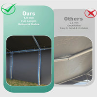 Garvee 12'x20' Heavy-Duty Portable Carport - Extra-Large Outdoor Shelter with Roll-Up Ventilated Windows, All-Season Waterproof UV-Resistant Canopy, Gray