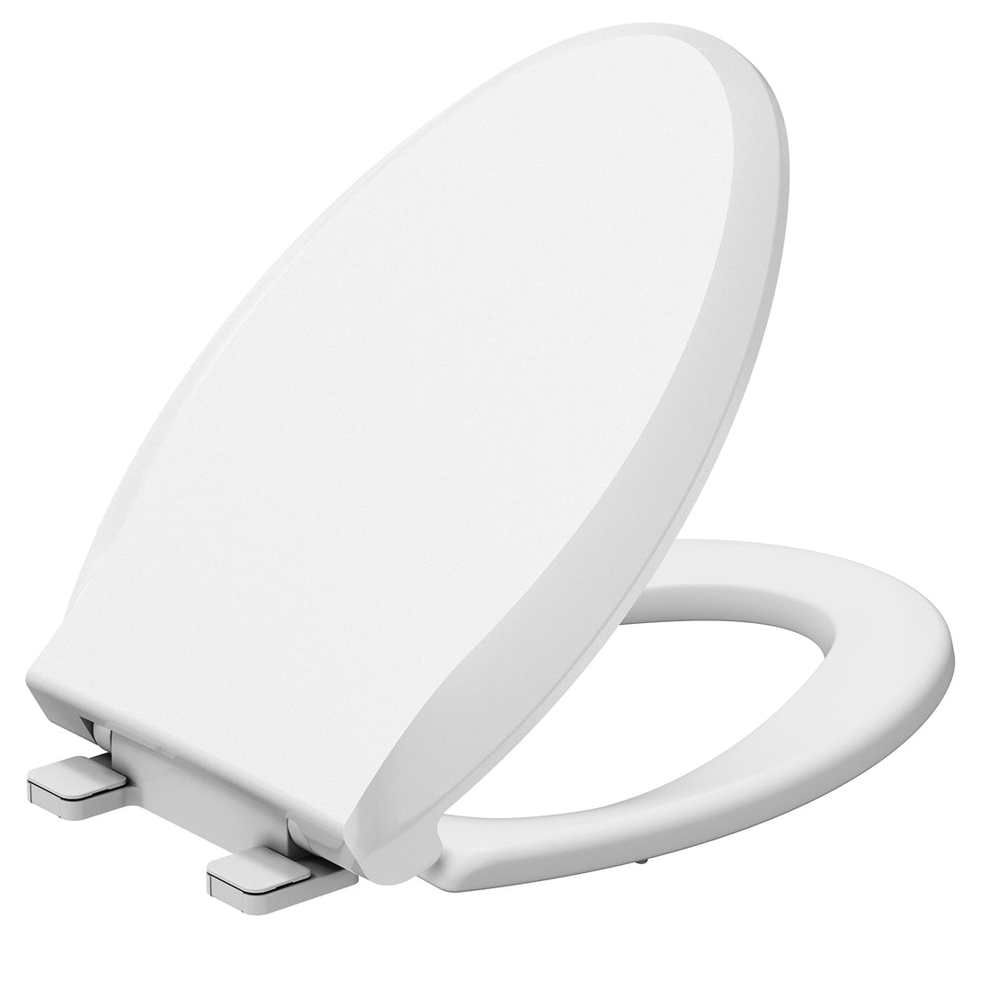 Garvee Toilet Seat, Elongated Toilet Seat with Slow Soft Close, Durable Toilet Seat Elongated, Never Loosens, Easy Clean and Install, White Toilet Seat Fit for Elongated Toilets