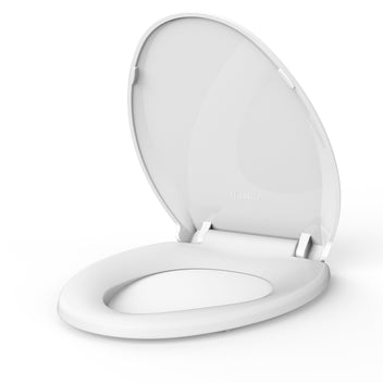 Garvee Toilet Seat, Elongated Toilet Seat with Slow Soft Close, Durable Toilet Seat Elongated, Never Loosens, Easy Clean and Install, White Toilet Seat Fit for Elongated Toilets