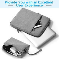 Garvee Durable 13-inch Laptop Sleeve - Compatible with MacBook, HP, Dell & More | Scratch-Proof, Waterproof, with Accessory Bag Grey