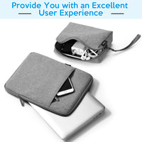Garvee Durable 13-inch Laptop Sleeve - Compatible with MacBook, HP, Dell & More | Scratch-Proof, Waterproof, with Accessory Bag Grey